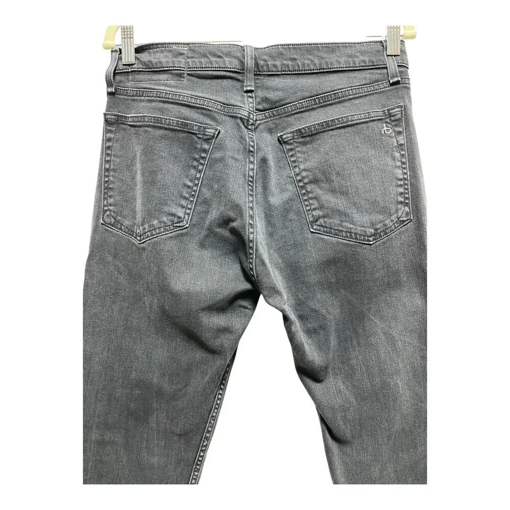Rag & Bone Fit 2 Slim Jeans Men’s 30 Black Denim Button Fly Excellent Condition
